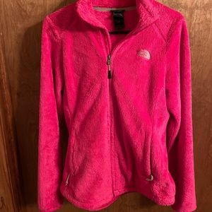 Bright pink north face jacket